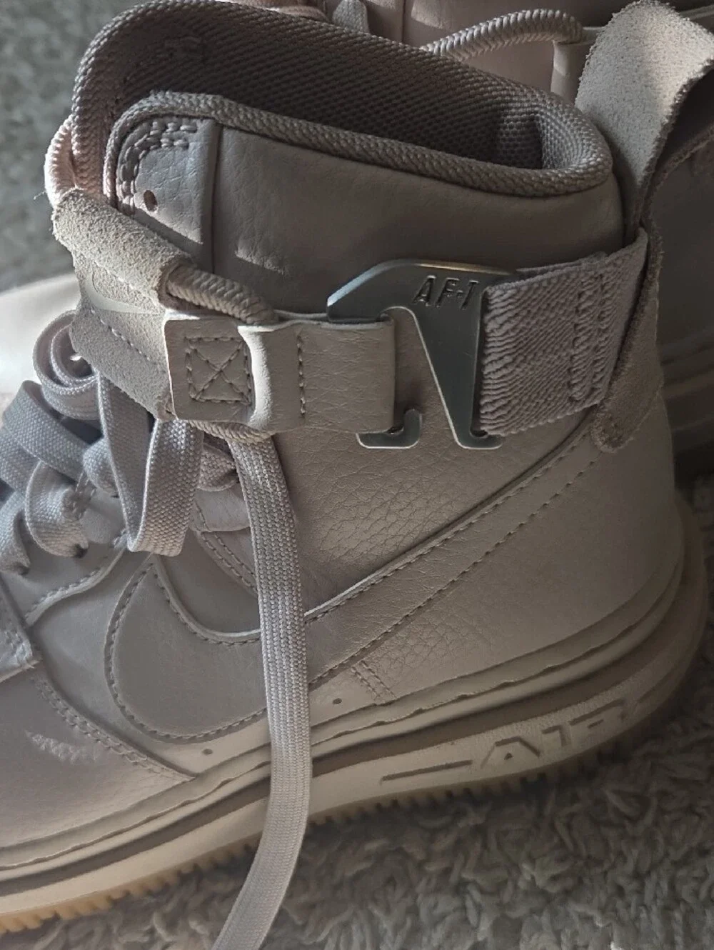 Nike Women's High-Top AF -1 Sneakers in Light Cream